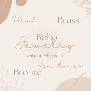 LIVE LISTING Boho Brass and Wood Jewelry LIVE